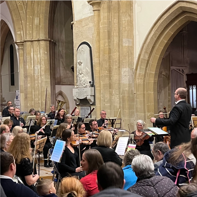 Burford Orchestra performing at St Mary's, Witney