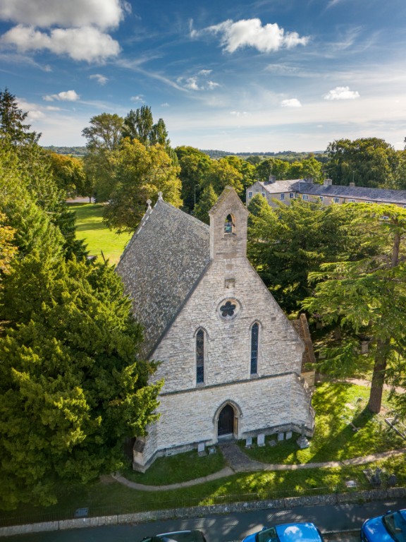 Aerial view of Holy Trinity Church, Wood Green